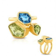 Anello in argento con Quarzo Limone (de Melo Essence)