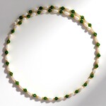 Collana rigida in acciaio con Diopside Russo (Riya)