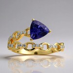 Anello in oro con Tanzanite AAA (CIRARI)