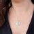 Collana in argento con Calcedonio Blu (KM by Juwelo)