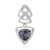 Pendentif en argent et Obsidienne Flocon-de-Neige
