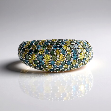Anello in platino con Diamante Blu I3 (KM by Juwelo)