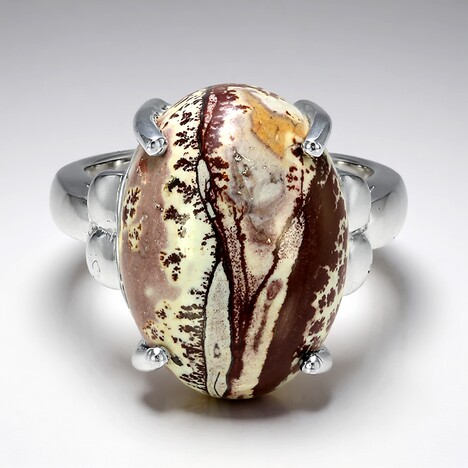 Anello in argento con Diaspro Dentritico Sonora
