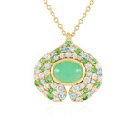 Collana in argento con Crisoprasio (KM by Juwelo)