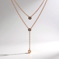 Collier en argent et Diamant rose de France VS1 d'Argyle (Annette)