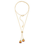 Collar en plata con Ámbar del Báltico amanecer (dagen)