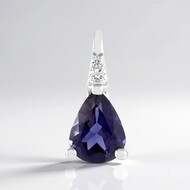 Iolite Silver Pendant