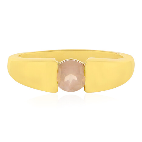 Rosenquarz-Silberring