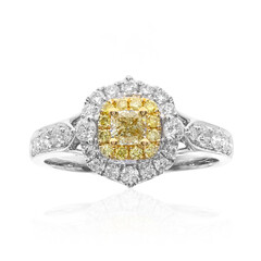 Anillo en oro con Diamante amarillo SI2