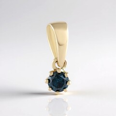 Ciondolo in oro con Diamante Blu I2
