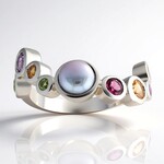 Anello in argento con Perla d'Acqua Dolce Argentata