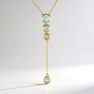 Himmelblauer Topas-Silbercollier (de Melo)