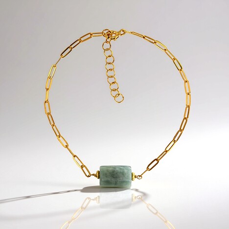 Bracelet en argent et Amazonite (Joias do Paraíso)