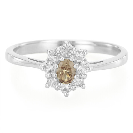 Zilveren ring met een tanzaniet kleurwissel granaat