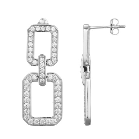 Orecchini in argento con Zircone (Adela Silber)