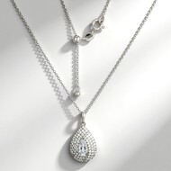 Collier en argent et Topaze blanche (Adela Silber)