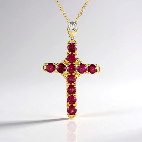 Collana in argento con Rubellite (Gems en Vogue)