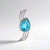 Pendentif en argent et Topaze de couleur Paraiba  (MONOSONO COLLECTION)