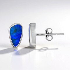 Orecchini in argento con Doppietto di Opale
