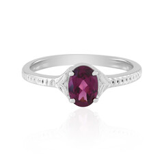 Magenta-Granat-Silberring