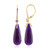 Pendientes en plata con Calcedonia morada