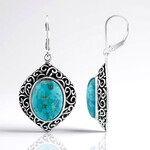 Orecchini in argento con Turchese Kingman Mohave Blu (Faszination Türkis)