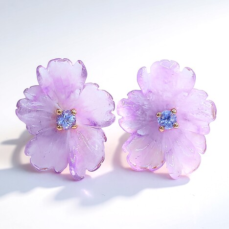 Orecchini in argento con Ametista (Gems en Vogue)