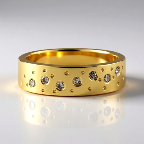 Anello in argento con Diamante Cioccolato I2