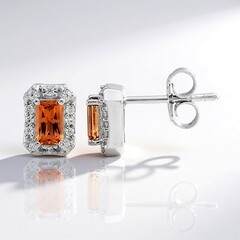 Orecchini in argento con Topazio Tepetate
