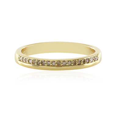 I3 Champagner-Diamant-Silberring