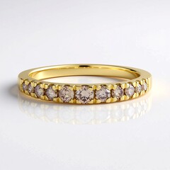 Anello in oro con Diamante Champagne SI1