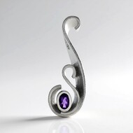 Pendentif en argent et Améthyste de Sibérie (MONOSONO COLLECTION)