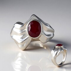 Bague en argent et Rubis de Madagascar (de Melo Essence)