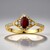 Anello in oro con Rubino Mozambico AAA (CIRARI)