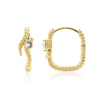 White Topaz Silver Earrings