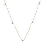 Gouden halsketting met hemel-blauwe I2 diamanten (de Melo)