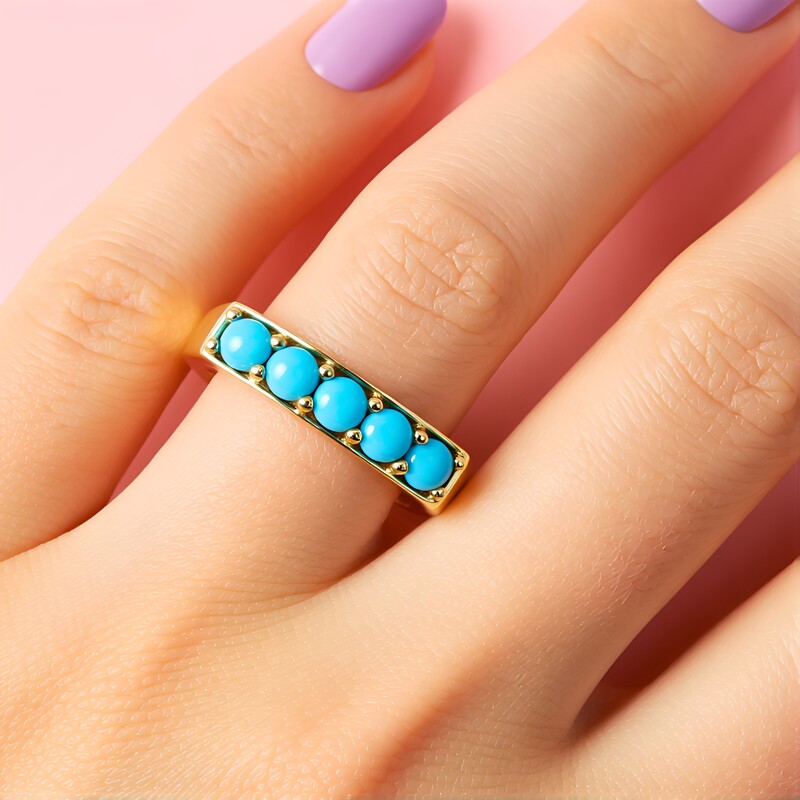 Anillo en plata con Turquesa bella durmiente