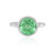 Anillo en plata con Cuarzo verde esmeralda