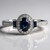 Anello in oro con Zaffiro Ceylon Blu