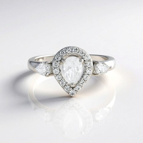 Anello in argento con Zircone