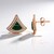 Orecchini in argento con Malachite (Adela Silber)