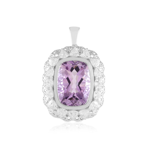 Lavendel-Amethyst-Silberanhänger