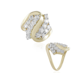Gouden ring met zirkonen (de Melo)