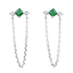 Pendientes en plata con Tsavorita de Tanzania