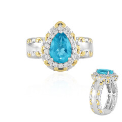 Anillo en plata con Topacio de Paraíba