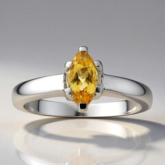 Anello in argento con Citrino