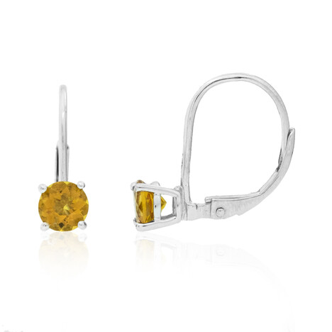 Orecchini in argento con Scapolite Cognac