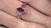 Anillo en plata con Fluorita rosa (Gems en Vogue)