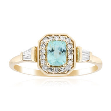 Brasilianischer Paraiba-Turmalin-Goldring (AMAYANI)