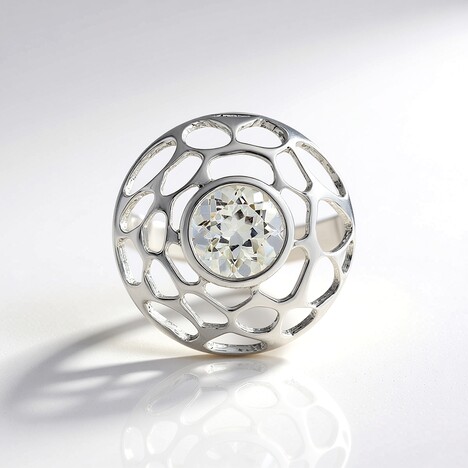 Ciondolo in argento con Topazio Bianco (MONOSONO COLLECTION)